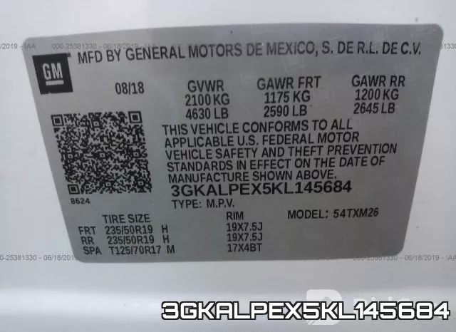 3GKALPEX5KL145684 фото 10