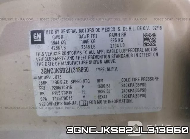3GNCJKSB2JL313860 фото 10