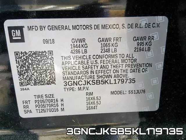3GNCJKSB5KL179735 фото 2