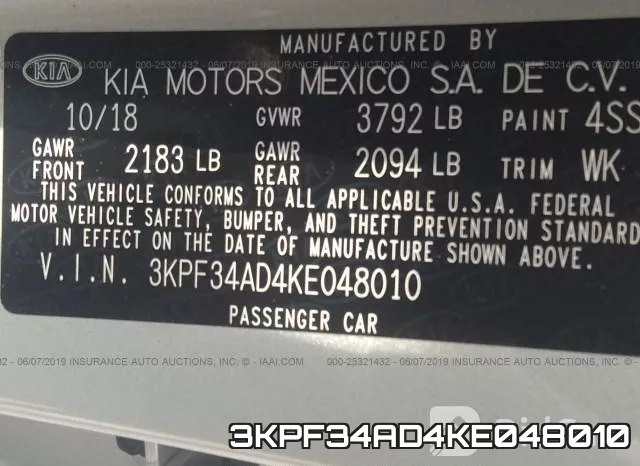 3KPF34AD4KE048010 фото 10
