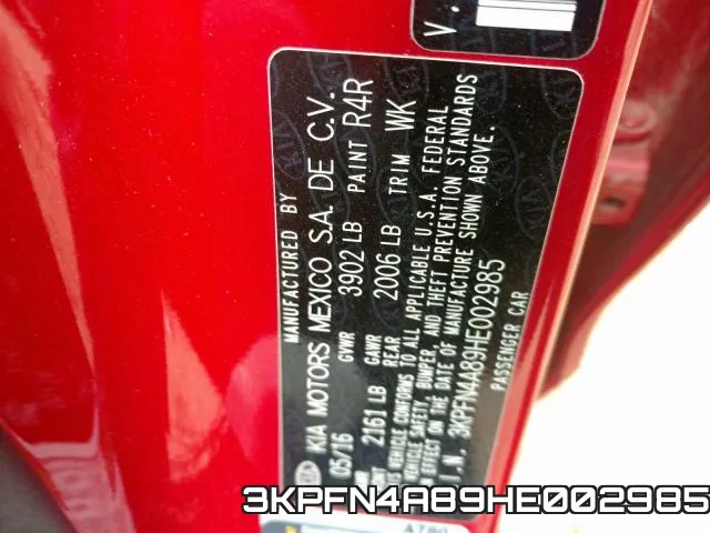 3KPFN4A89HE002985 фото 2