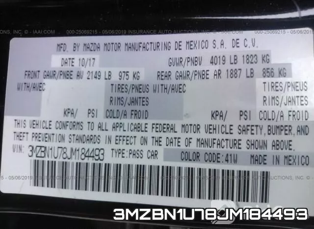 3MZBN1U78JM184493 фото 10