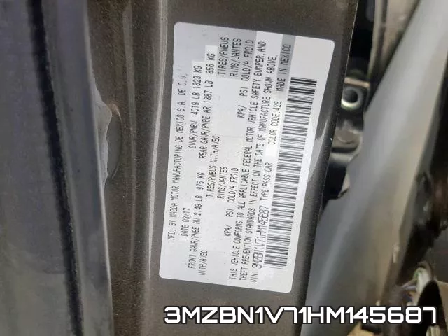 3MZBN1V71HM145687 фото 2