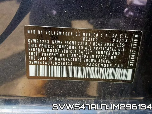 3VW547AU7JM296134 фото 2