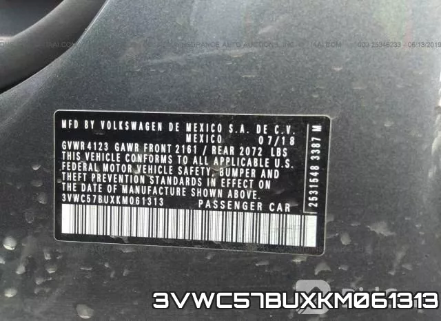 3VWC57BUXKM061313 фото 10