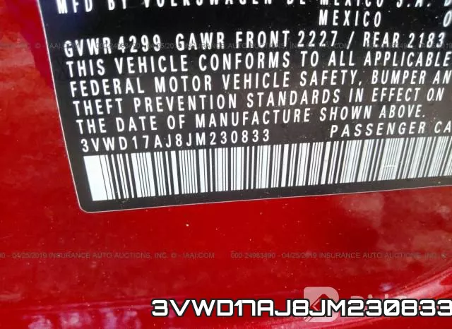 3VWD17AJ8JM230833 фото 10