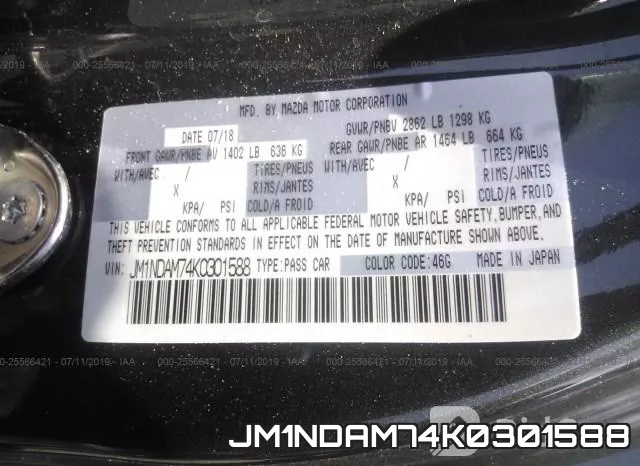 JM1NDAM74K0301588 фото 10