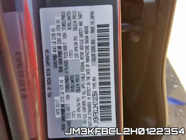 JM3KFBCL2H0122354 фото 2