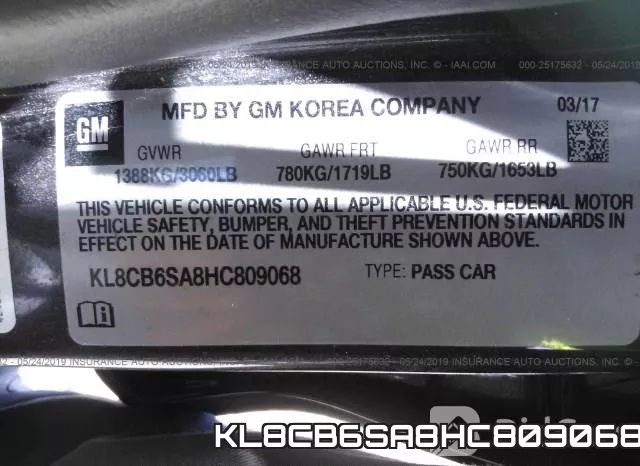 KL8CB6SA8HC809068 фото 10