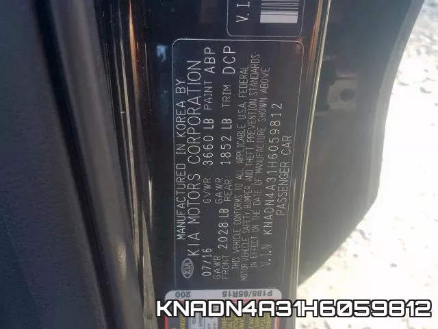 KNADN4A31H6059812 фото 2