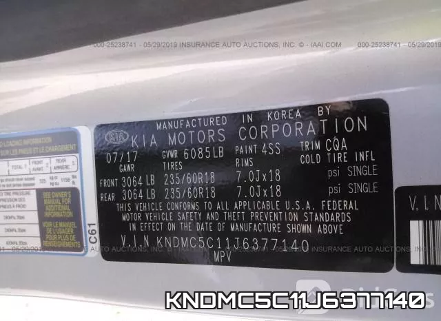 KNDMC5C11J6377140 фото 10