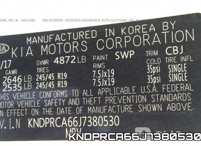 KNDPRCA66J7380530 фото 10