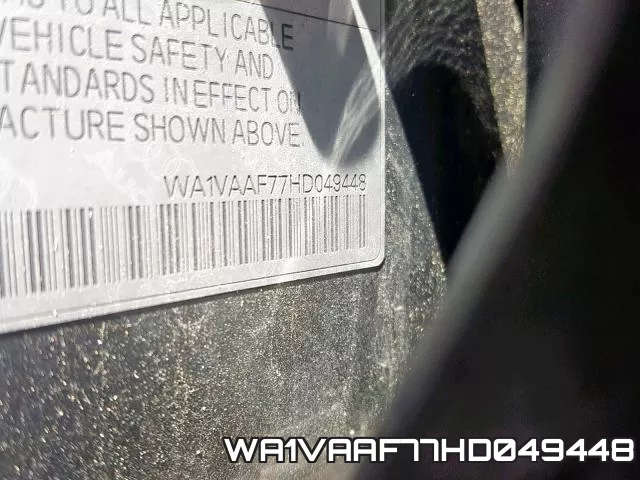 WA1VAAF77HD049448 фото 2