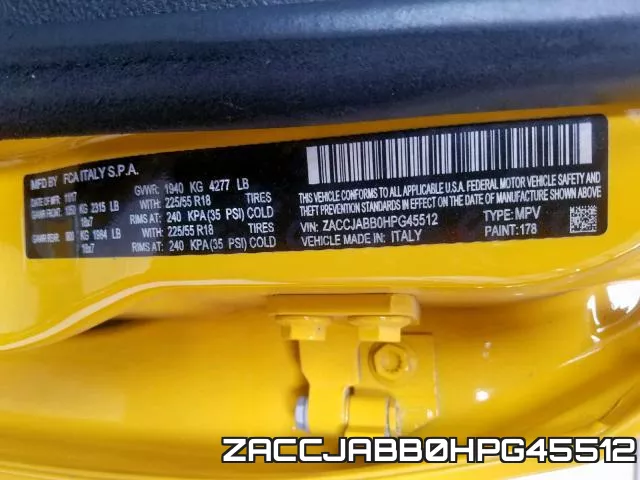 ZACCJABB0HPG45512 фото 2