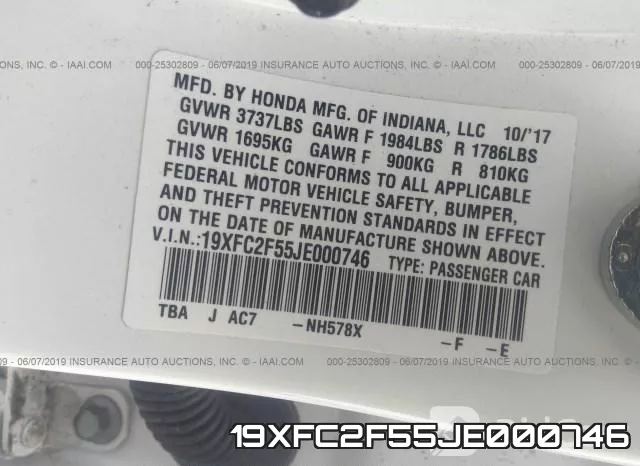 19XFC2F55JE000746 фото 10