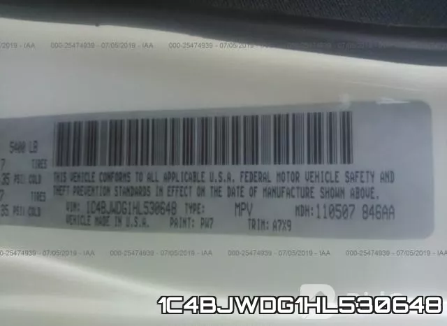 1C4BJWDG1HL530648 фото 10