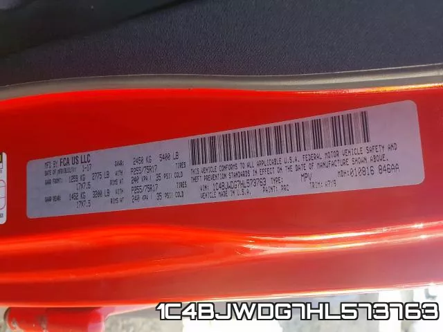 1C4BJWDG7HL573763 фото 2
