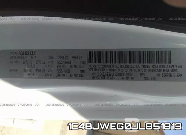 1C4BJWEG0JL851813 фото 10