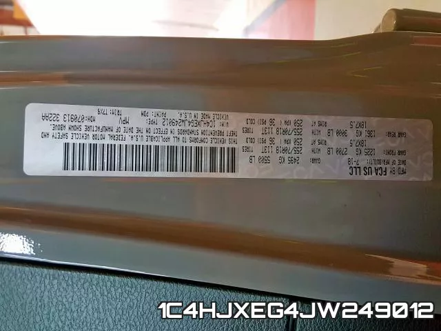 1C4HJXEG4JW249012 фото 2