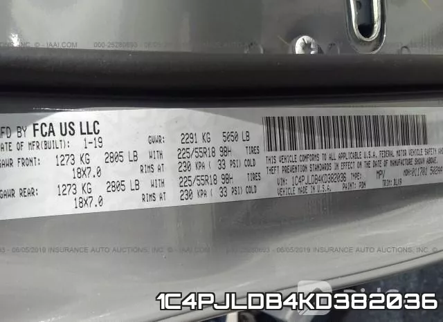 1C4PJLDB4KD382036 фото 10