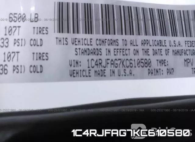 1C4RJFAG7KC610580 фото 10