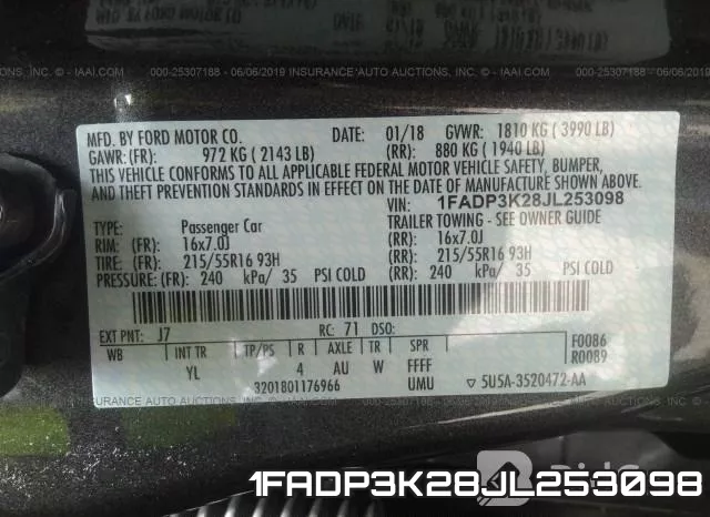 1FADP3K28JL253098 фото 10