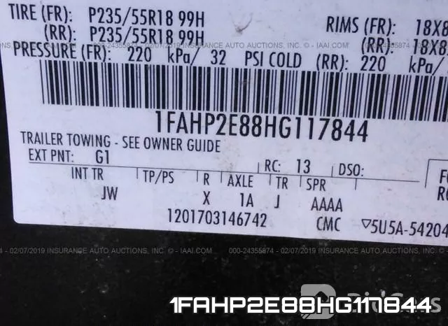 1FAHP2E88HG117844 фото 10