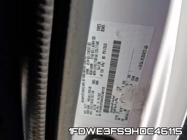 1FDWE3FS9HDC46115 фото 2