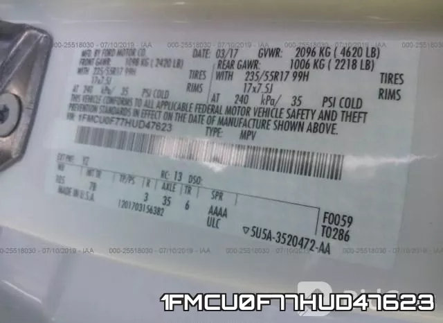 1FMCU0F77HUD47623 фото 10