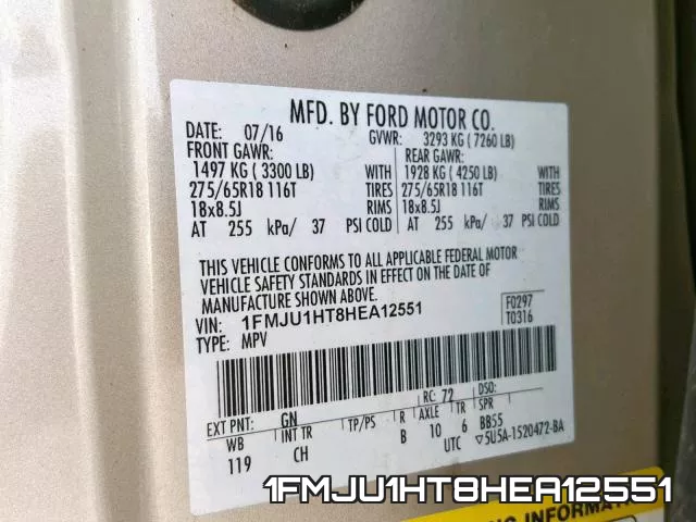 1FMJU1HT8HEA12551 фото 2