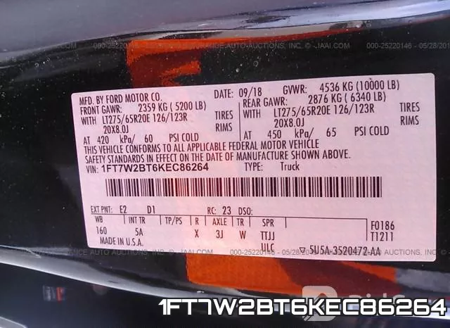 1FT7W2BT6KEC86264 фото 10