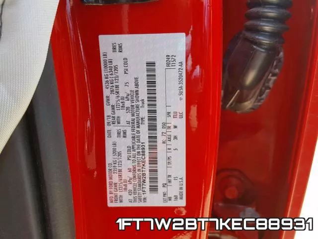 1FT7W2BT7KEC88931 фото 2