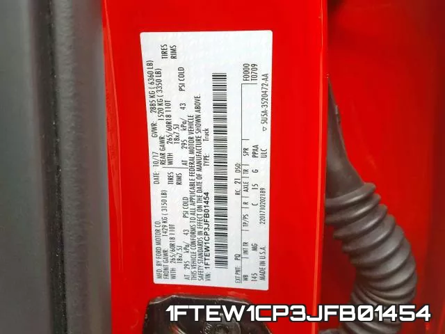 1FTEW1CP3JFB01454 фото 2