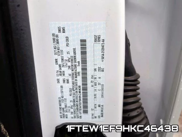 1FTEW1EF9HKC46438 фото 2