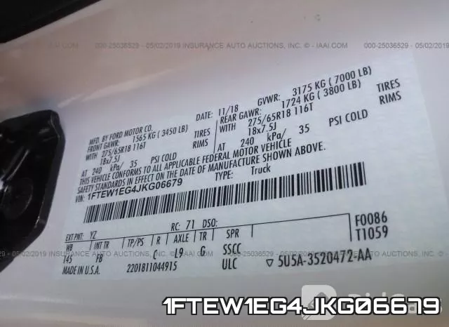 1FTEW1EG4JKG06679 фото 10