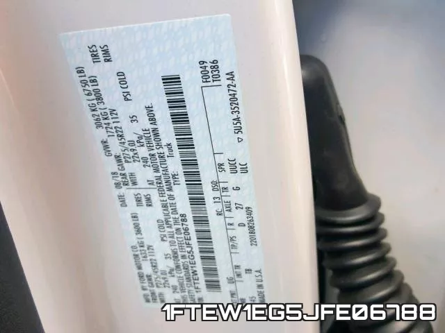 1FTEW1EG5JFE06788 фото 2