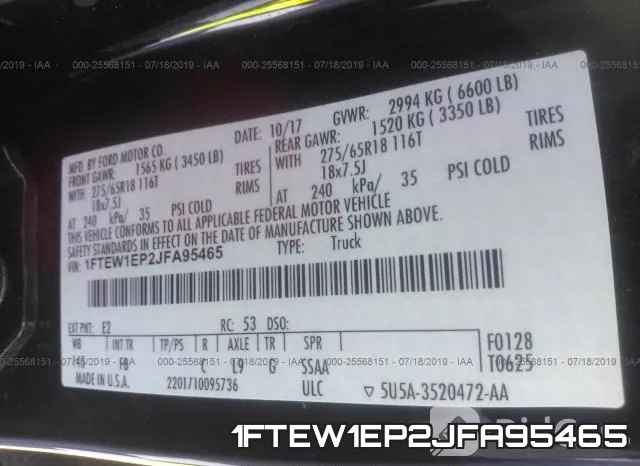 1FTEW1EP2JFA95465 фото 10