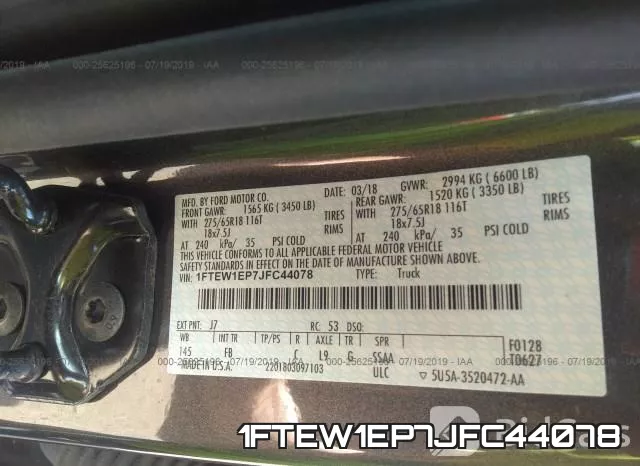1FTEW1EP7JFC44078 фото 10