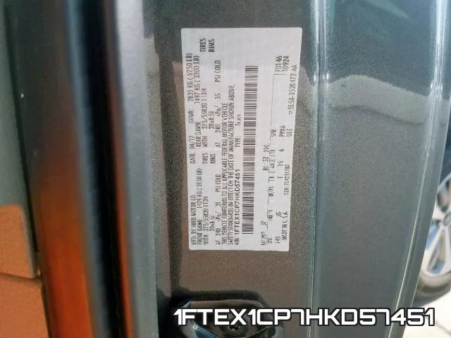 1FTEX1CP7HKD57451 фото 2