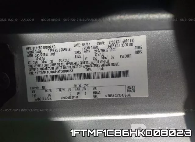 1FTMF1C86HKD08023 фото 10