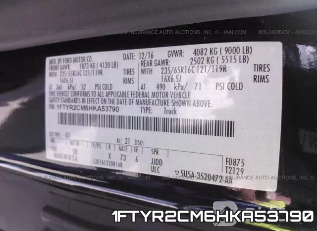 1FTYR2CM6HKA53790 фото 10