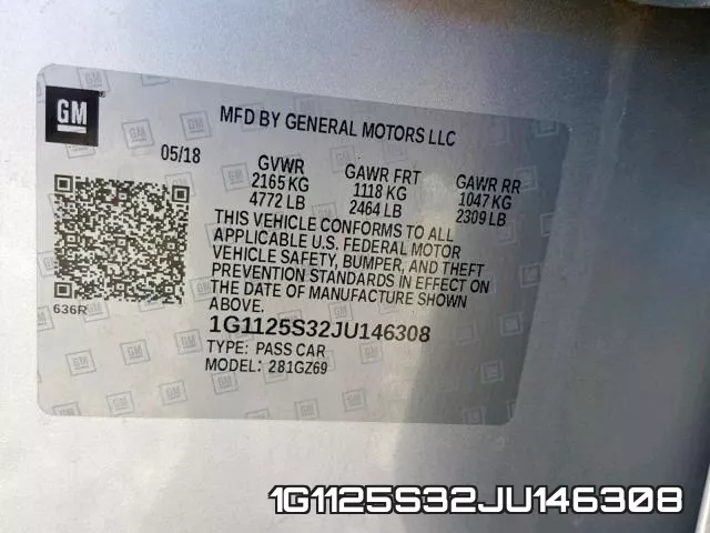 1G1125S32JU146308 фото 2