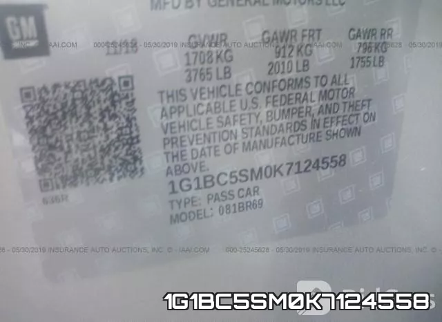1G1BC5SM0K7124558 фото 10