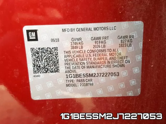1G1BE5SM2J7227053 фото 2