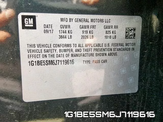 1G1BE5SM6J7119616 фото 2