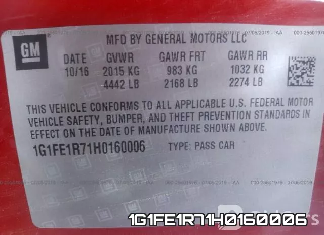 1G1FE1R71H0160006 фото 10