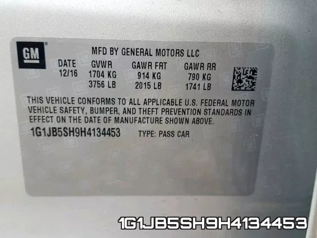 1G1JB5SH9H4134453 фото 2