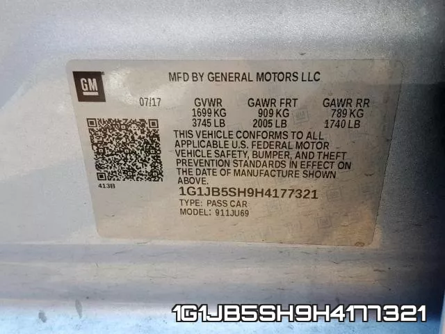 1G1JB5SH9H4177321 фото 2