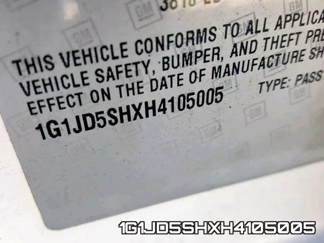 1G1JD5SHXH4105005 фото 2