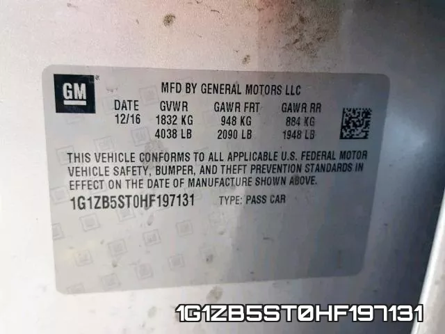 1G1ZB5ST0HF197131 фото 2